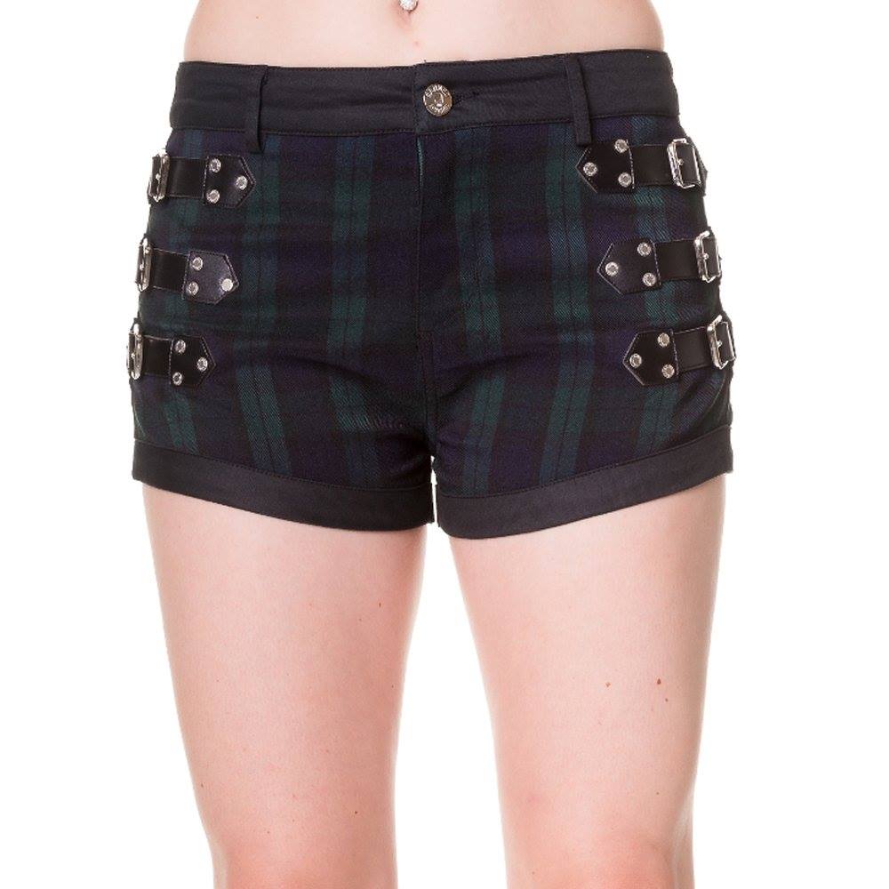 Banned - Tartan Kurze Hose - Schwarz Product image
